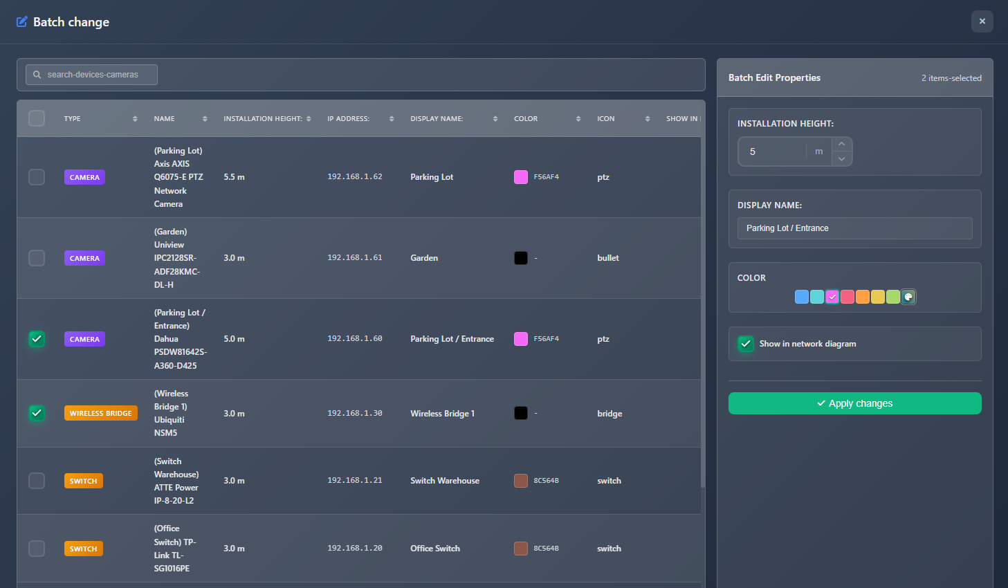 Batch Change Interface