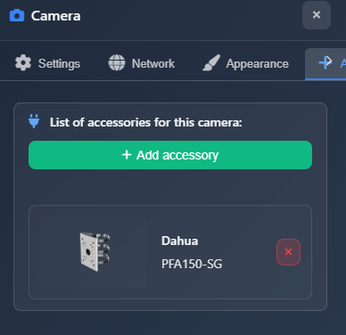 Accessories tab