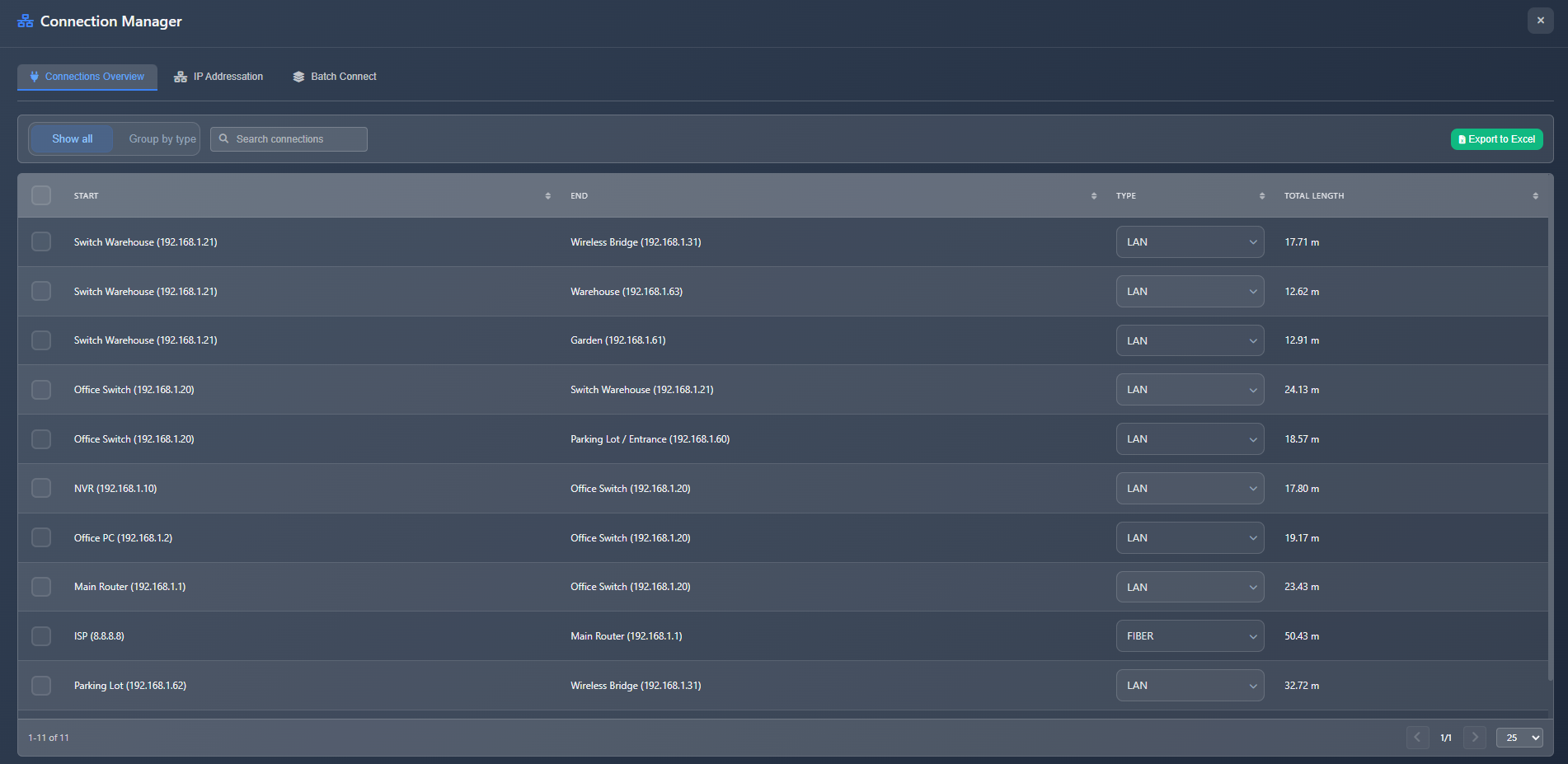 Connection Manager Interface
