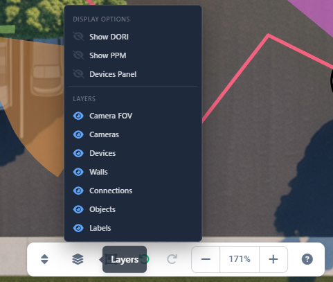 Layers Popup Menu