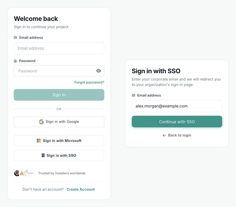 Sign in with SSO
