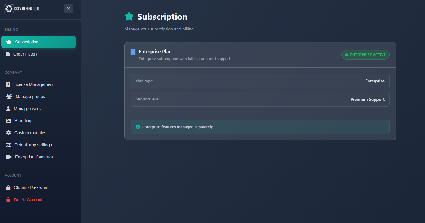 User Profile Settings